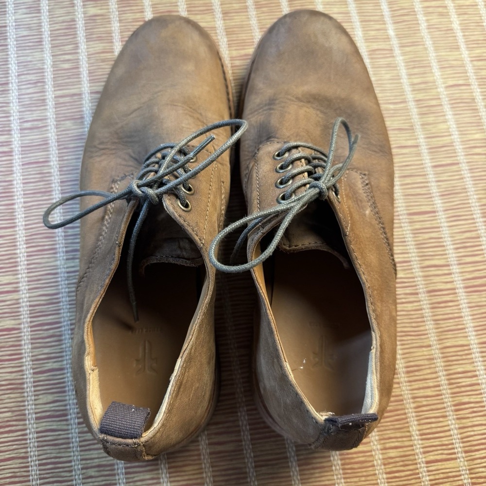 Frye Murray Oxford Dress Shoes Mens SZ 8.5 Nubuck Suede Leather Brown - Picture 4 of 7